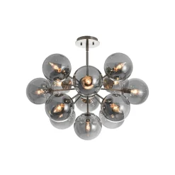 (OpenBox) Glam Dark Pearl Sputnik Smoked Glass Bubble Chandelier Light Fixture