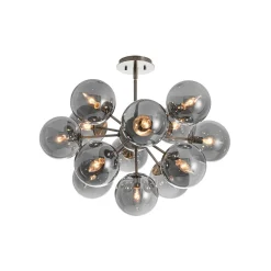 (OpenBox) Glam Dark Pearl Sputnik Smoked Glass Bubble Chandelier Light Fixture