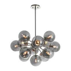 (OpenBox) Glam Dark Pearl Sputnik Smoked Glass Bubble Chandelier Light Fixture