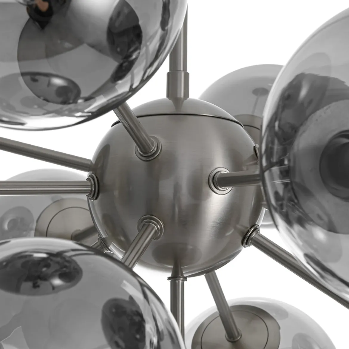 (OpenBox) Glam Dark Pearl Sputnik Smoked Glass Bubble Chandelier Light Fixture