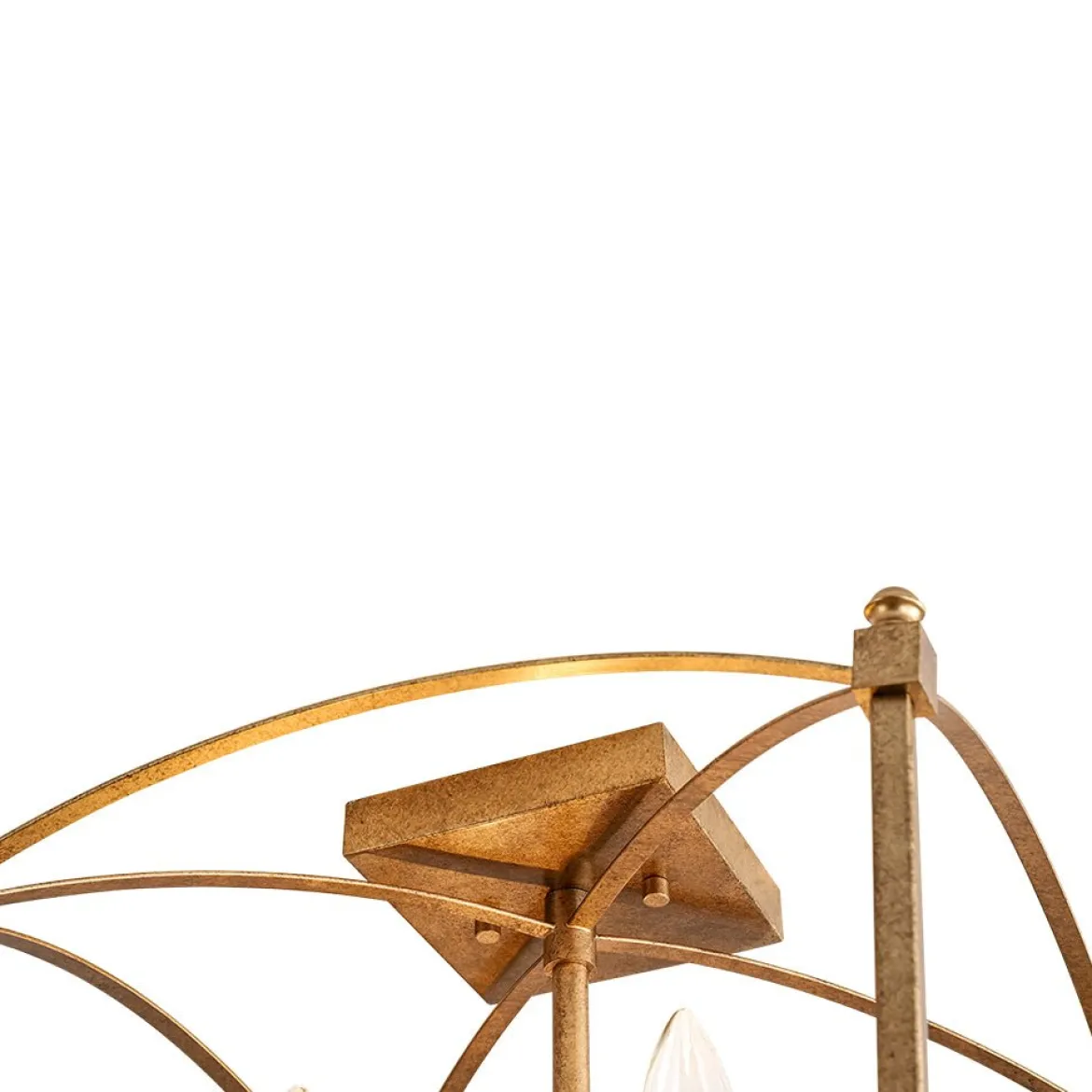 (OpenBox) 4-light French Antique Candle Style Lantern Semi Flush