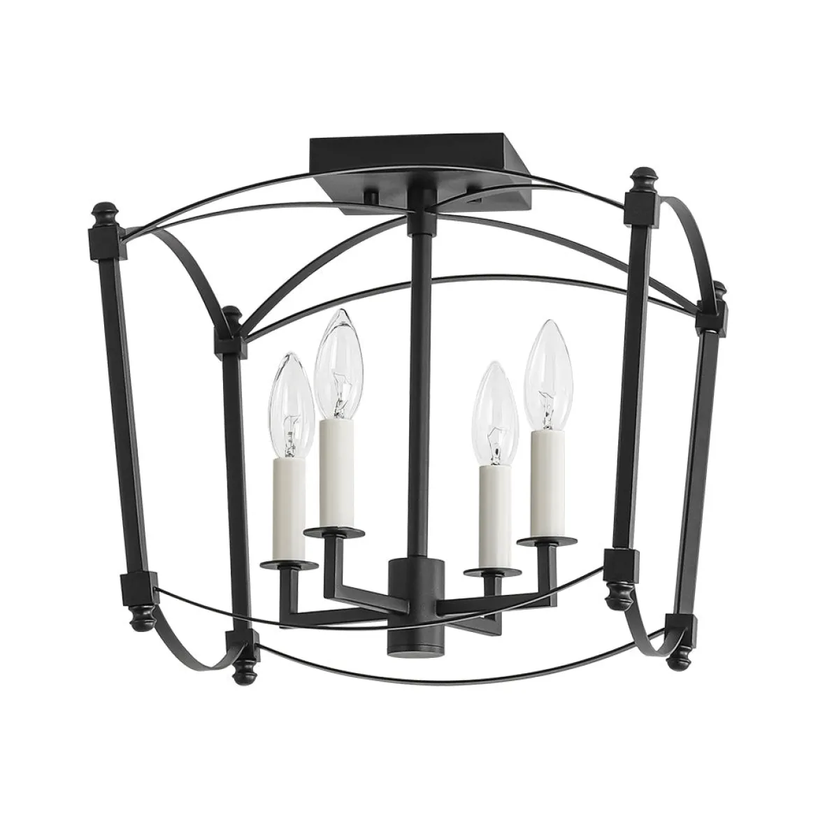 (OpenBox) 4-light French Antique Candle Style Lantern Semi Flush