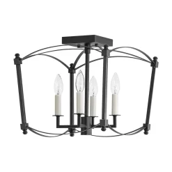 (OpenBox) 4-light French Antique Candle Style Lantern Semi Flush