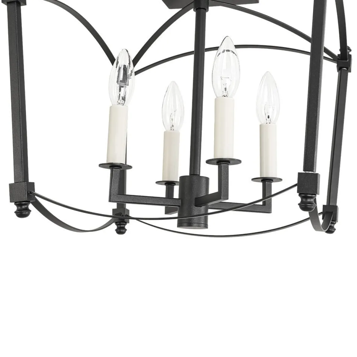 (OpenBox) 4-light French Antique Candle Style Lantern Semi Flush