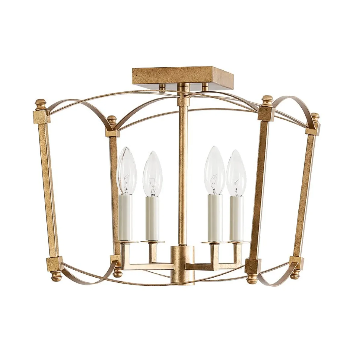 (OpenBox) 4-light French Antique Candle Style Lantern Semi Flush