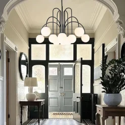 (OpenBox) 10-Light Frosted Glass Globe Bubble Chandelier