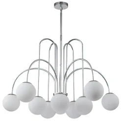 (OpenBox) 10-Light Frosted Glass Globe Bubble Chandelier