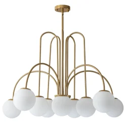 (OpenBox) 10-Light Frosted Glass Globe Bubble Chandelier