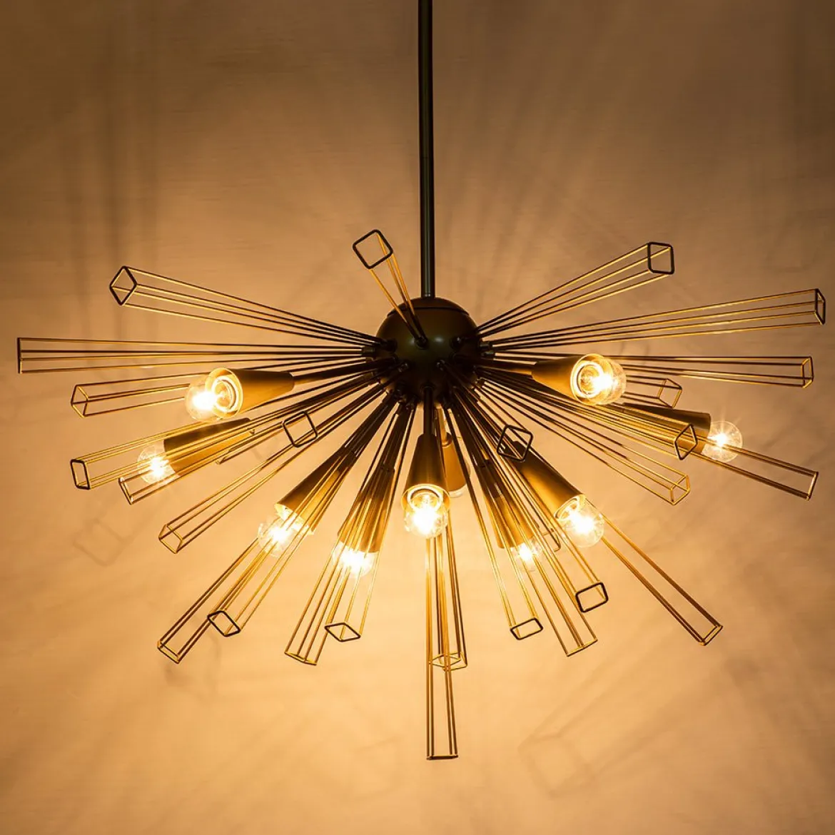 (OpenBox) 10-Light Geometric Sputnik Sunburst Chandelier