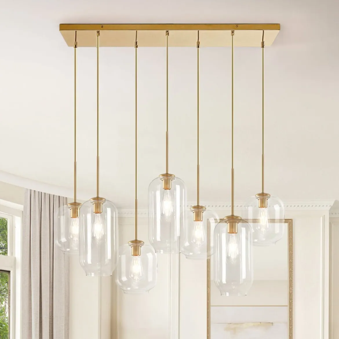 (OpenBox) 7-light Kitchen Island Cluster Pendant Chandelier