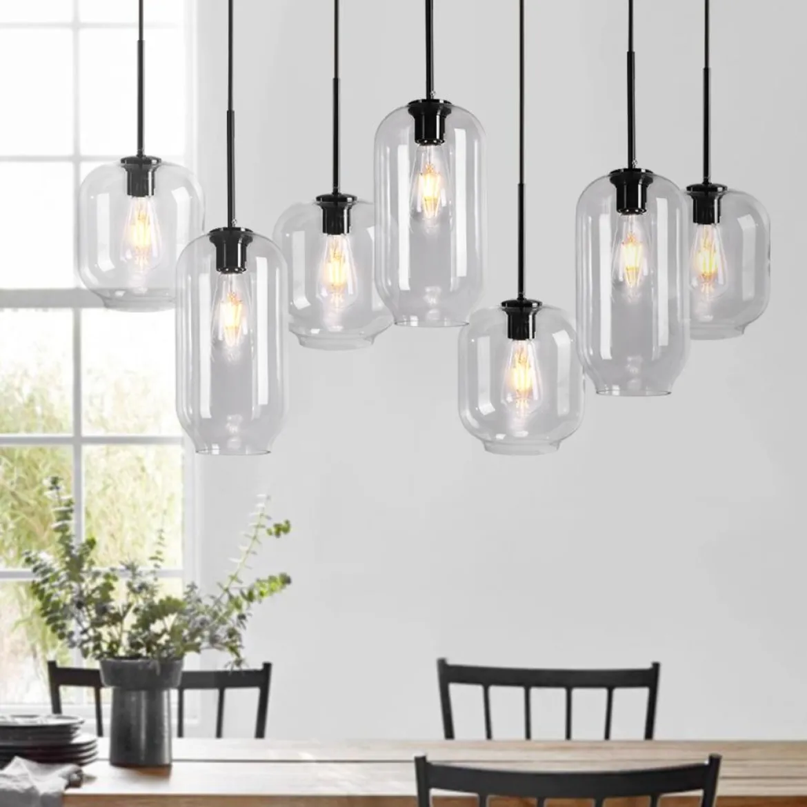(OpenBox) 7-light Kitchen Island Cluster Pendant Chandelier
