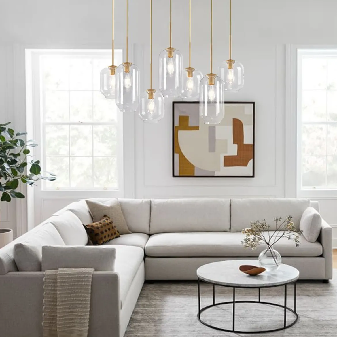 (OpenBox) 7-light Kitchen Island Cluster Pendant Chandelier