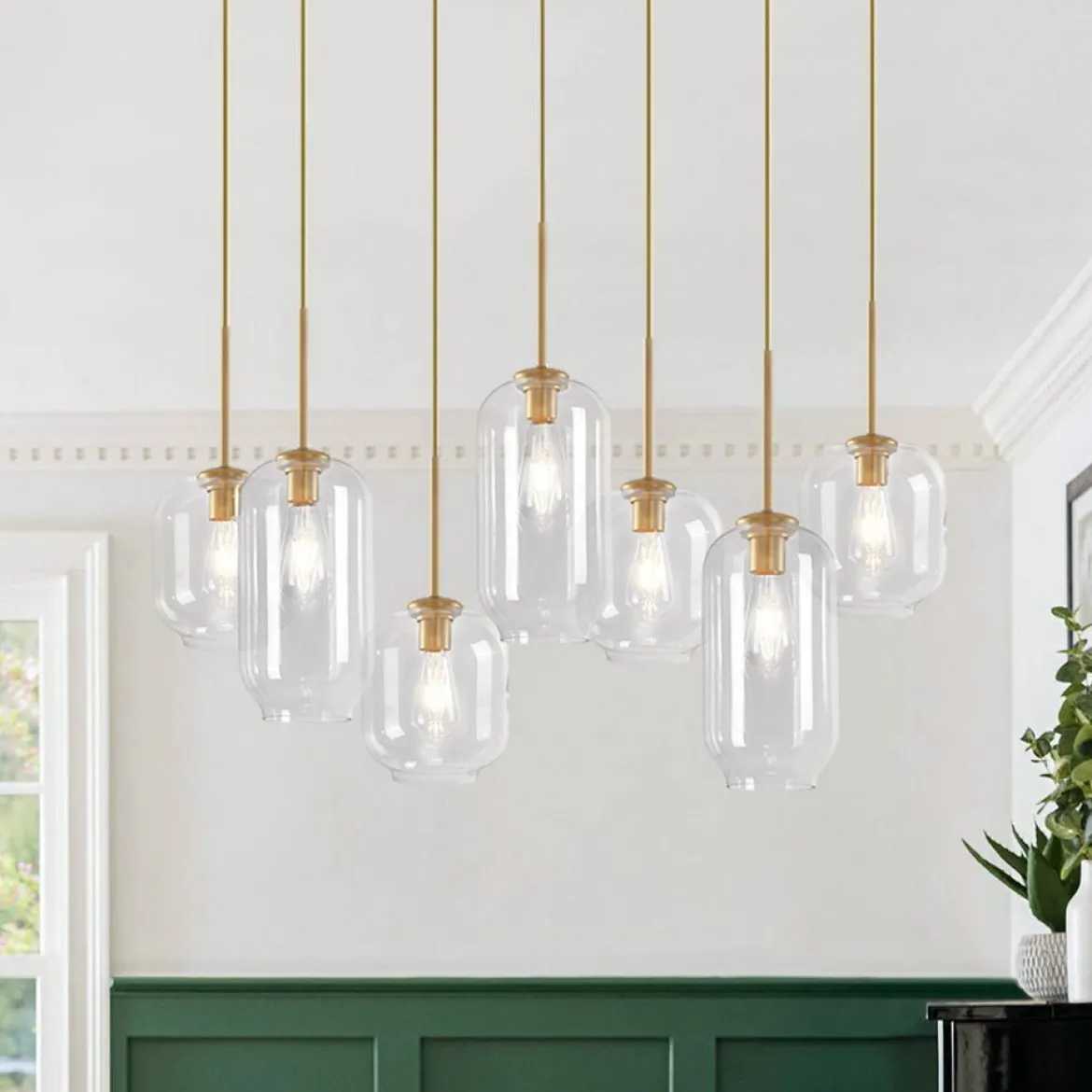 (OpenBox) 7-light Kitchen Island Cluster Pendant Chandelier