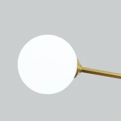 (OpenBox) 6-Light Opal Glass Globe Linear Sputnik Semi Flush