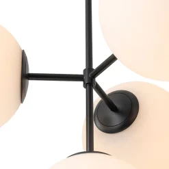 (OpenBox) 4-Light Opal Glass Globe Sputnik Semi Flush Chandelier
