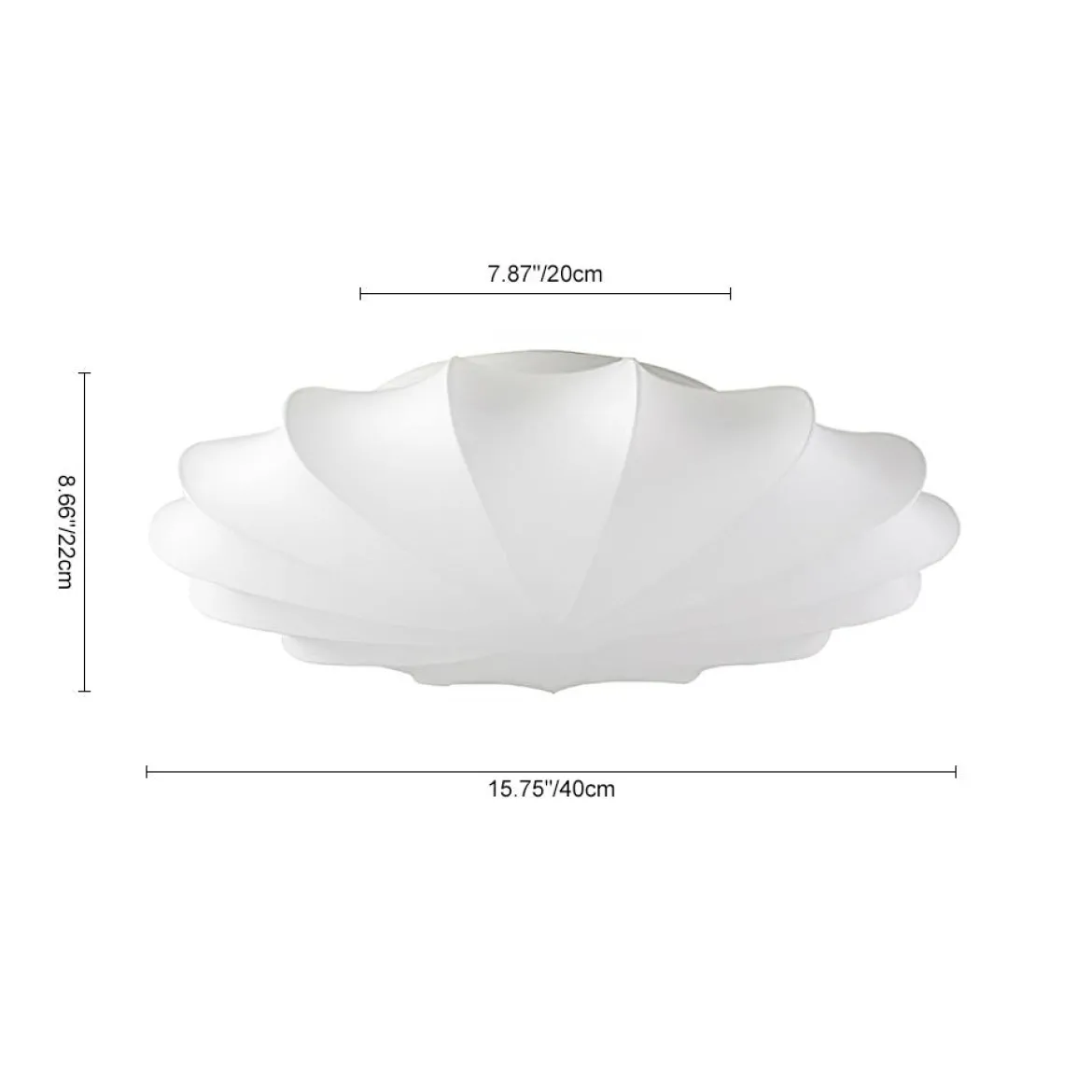 (OpenBox) Mid-Century Modern White Flush Mount Light