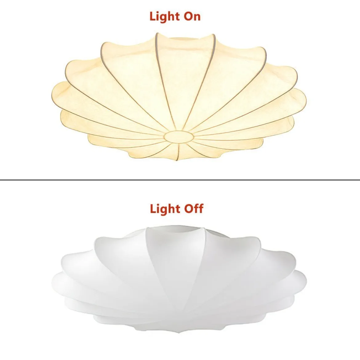 (OpenBox) Mid-Century Modern White Flush Mount Light