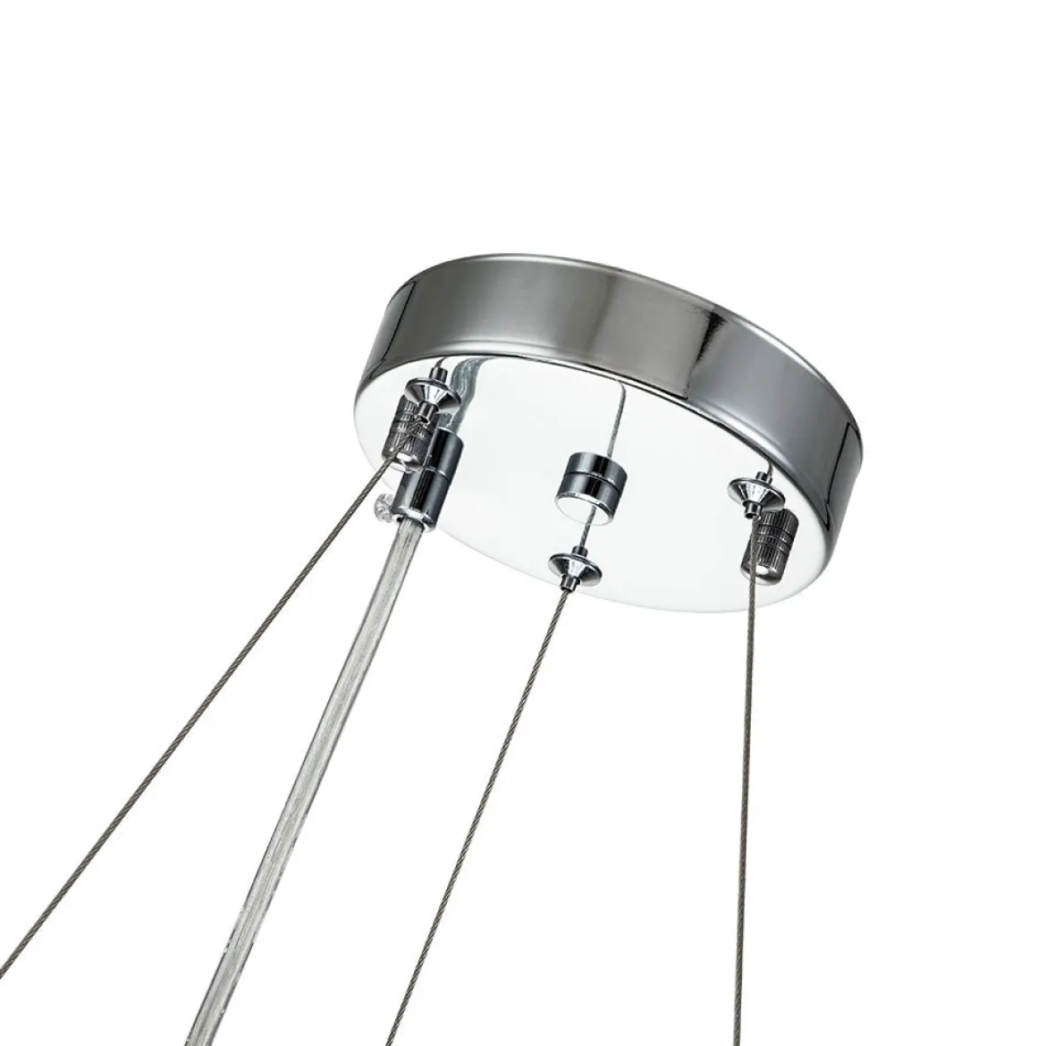 (OpenBox) Modern Chrome Round Drum Crystal Chandelier