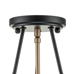 (OpenBox) Modern Farmhouse Drum Glass Semi Flush Mount