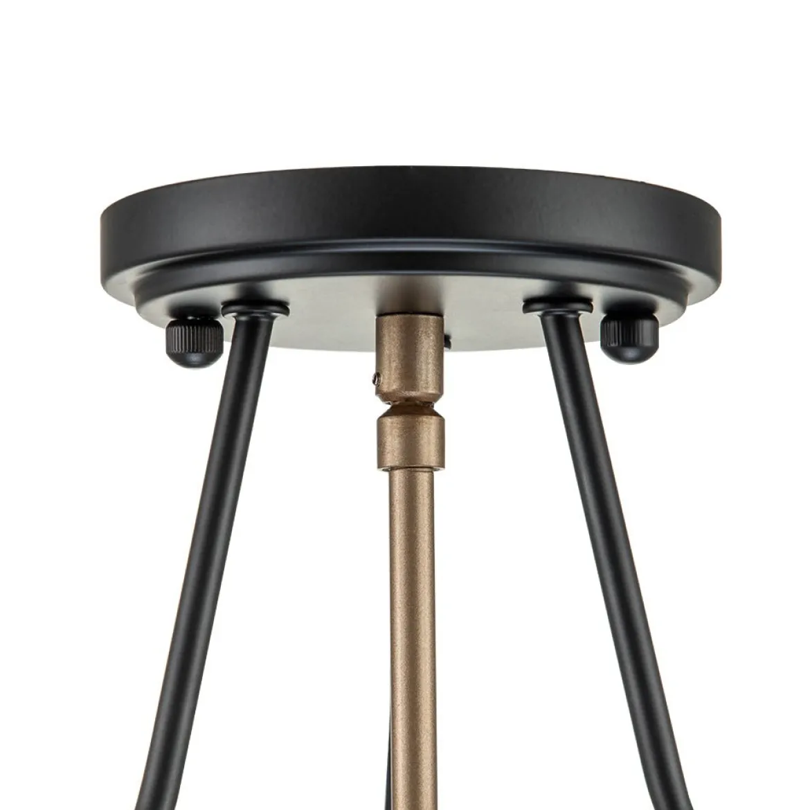 (OpenBox) Modern Farmhouse Drum Glass Semi Flush Mount