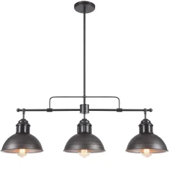 (OpenBox) Modern Farmhouse 3-light Island Pot Lid Dome Pendant