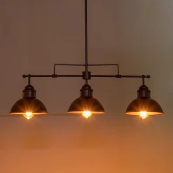 (OpenBox) Modern Farmhouse 3-light Island Pot Lid Dome Pendant