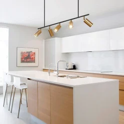 (OpenBox) Modern 5-Light Linear Semi Flush Track Light