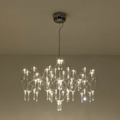 (OpenBox) Modern Luxe Glam Starry Sky LED Crystal Chandelier