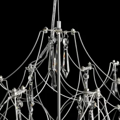 (OpenBox) Modern Luxe Glam Starry Sky LED Crystal Chandelier