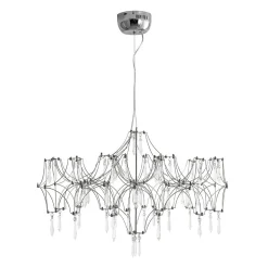 (OpenBox) Modern Luxe Glam Starry Sky LED Crystal Chandelier