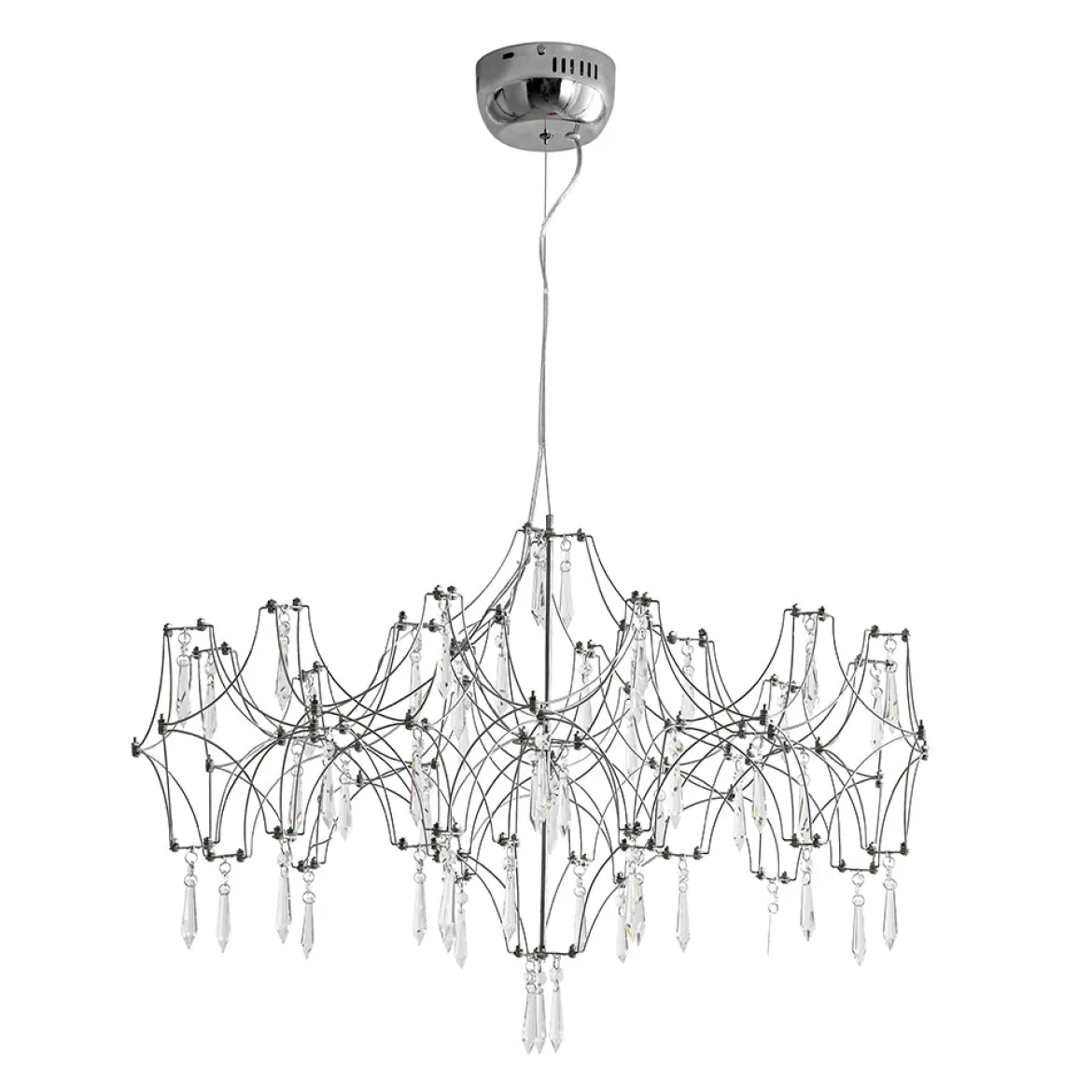 (OpenBox) Modern Luxe Glam Starry Sky LED Crystal Chandelier