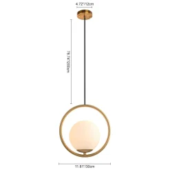 (OpenBox) Modern 1-ring Globe Pendant Light