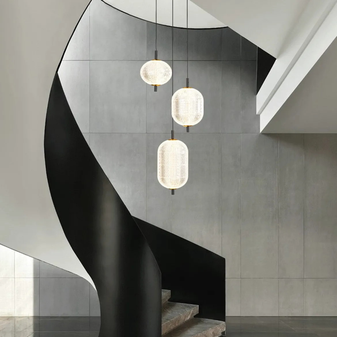 (OpenBox) Prismatic Glass Dimmable LED 3-Light Cluster Round Pendant