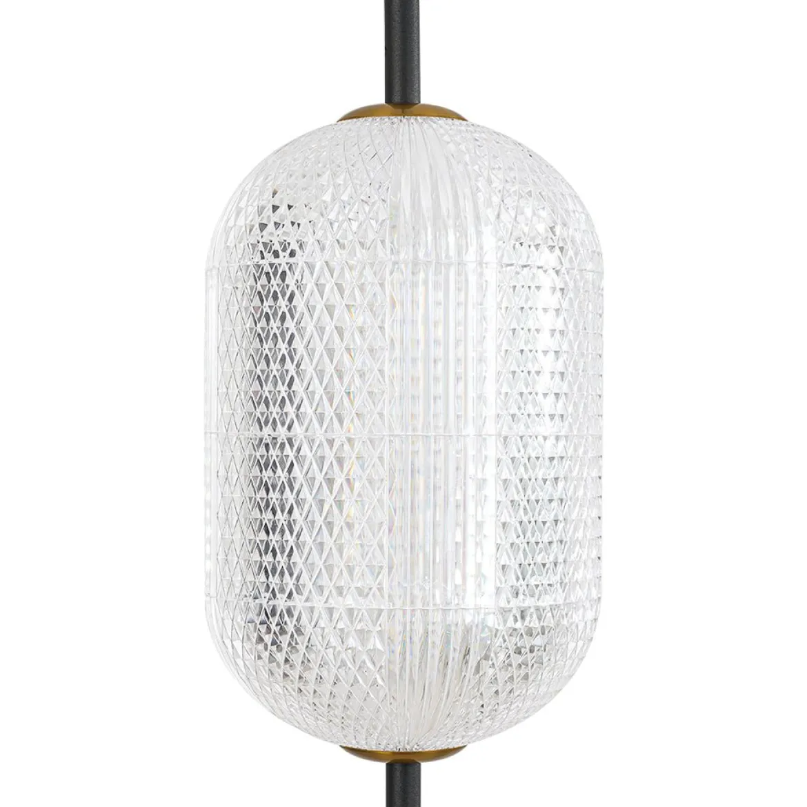 (OpenBox) Prismatic Glass Dimmable LED 3-Light Cluster Round Pendant