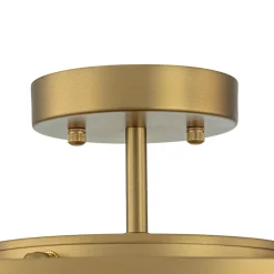 (OpenBox) Tiered Hammered Water Glass Round Semi Flush Mount