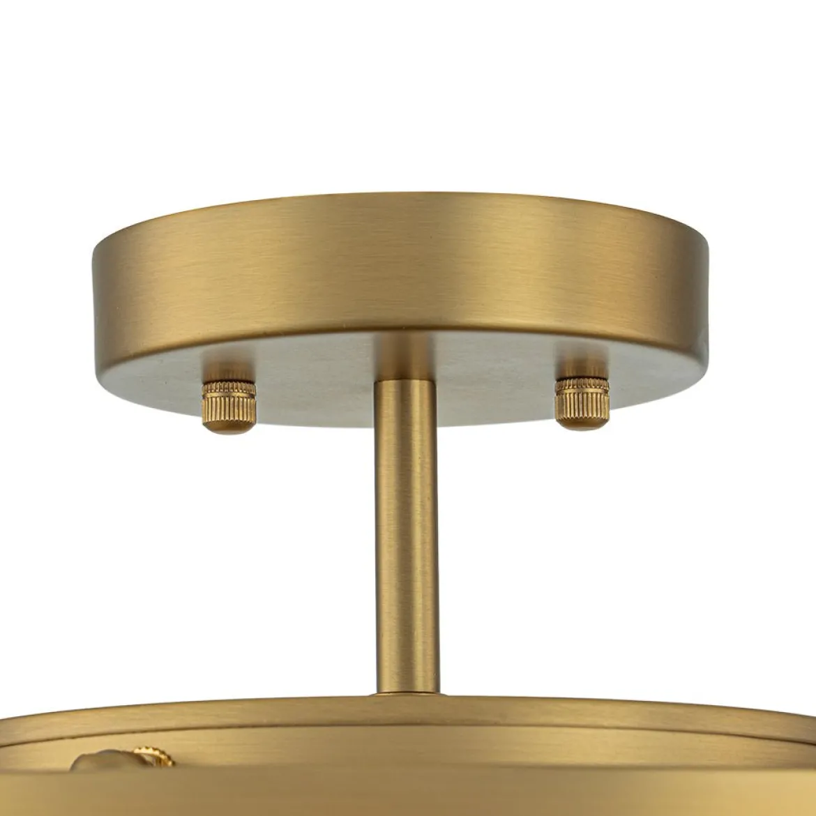 (OpenBox) Tiered Hammered Water Glass Round Semi Flush Mount