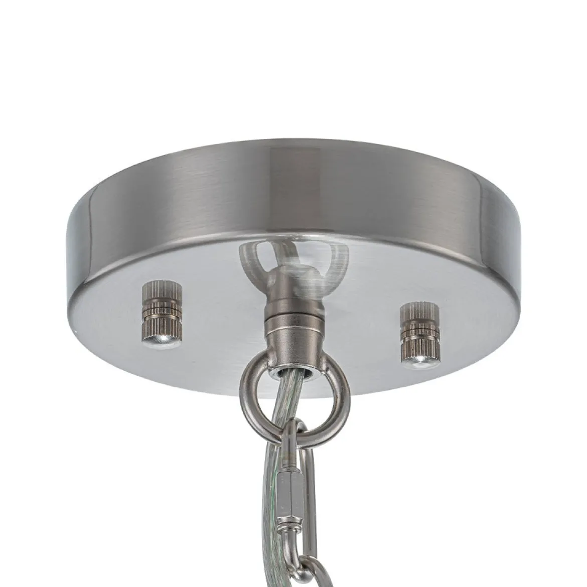 (OpenBox) Tiered Hammered Water Glass Round Semi Flush Mount