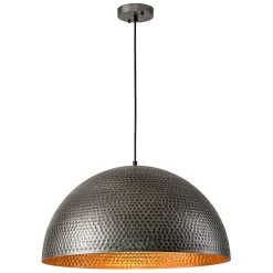 (OpenBox) Vintage Luxe Oversized Hammered Dome Pendant