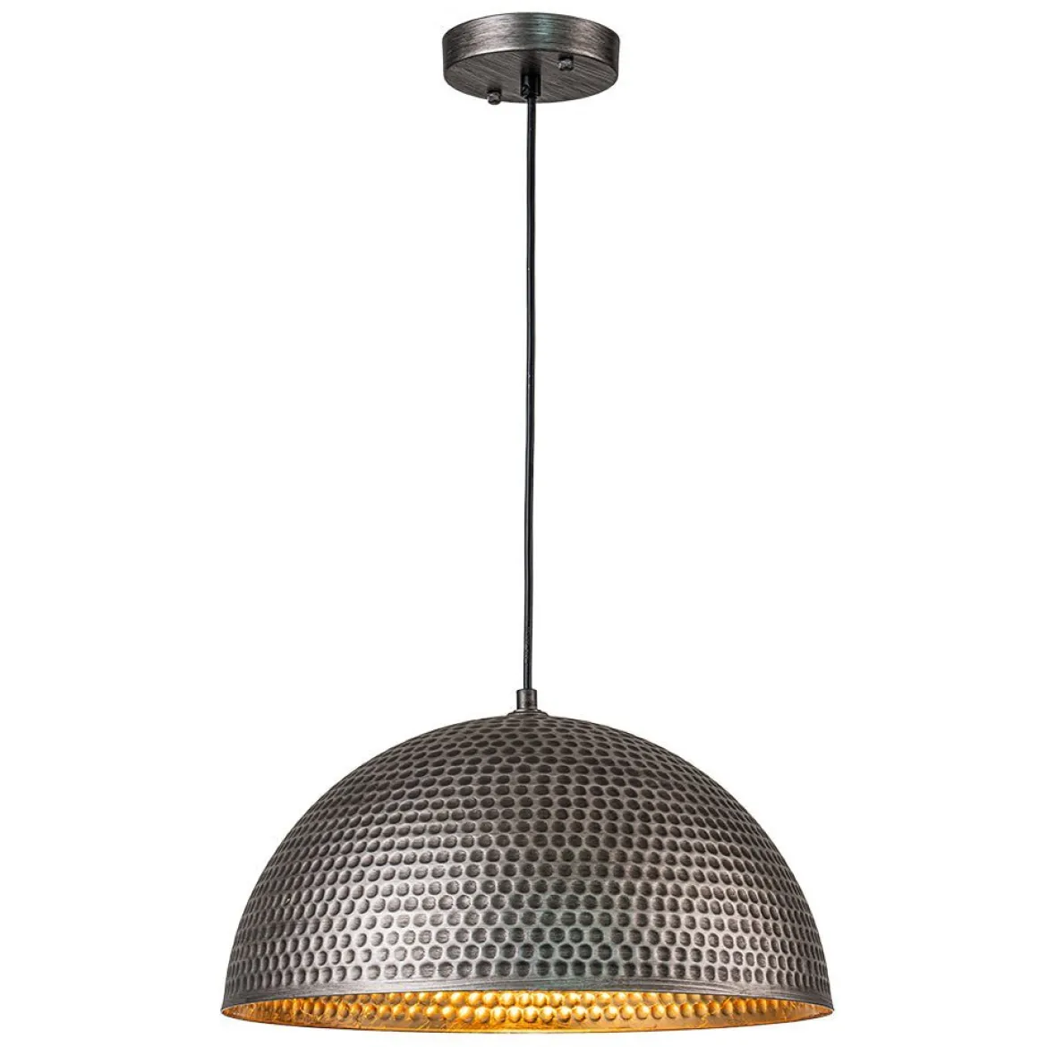 (OpenBox) Vintage Luxe Oversized Hammered Dome Pendant
