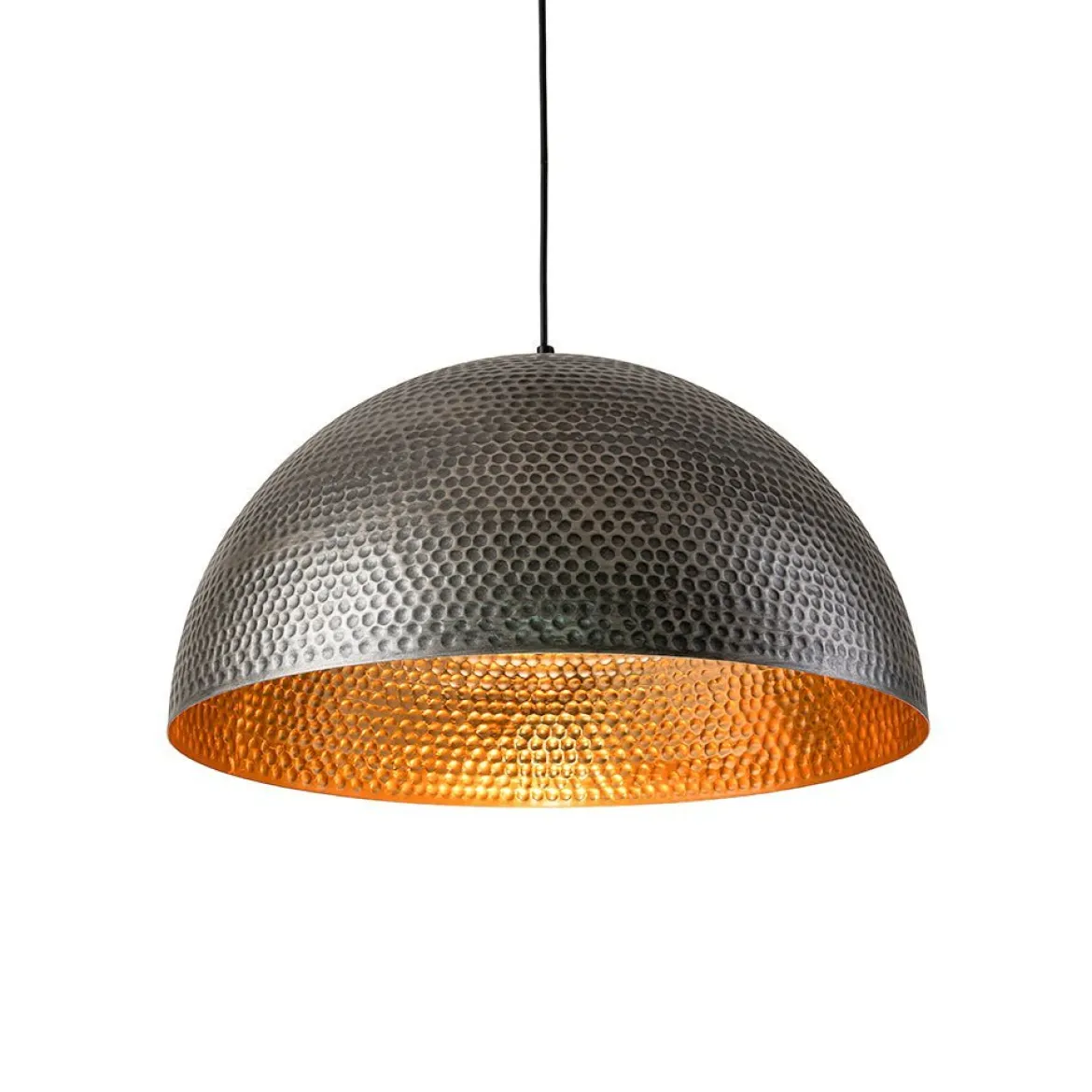 (OpenBox) Vintage Luxe Oversized Hammered Dome Pendant