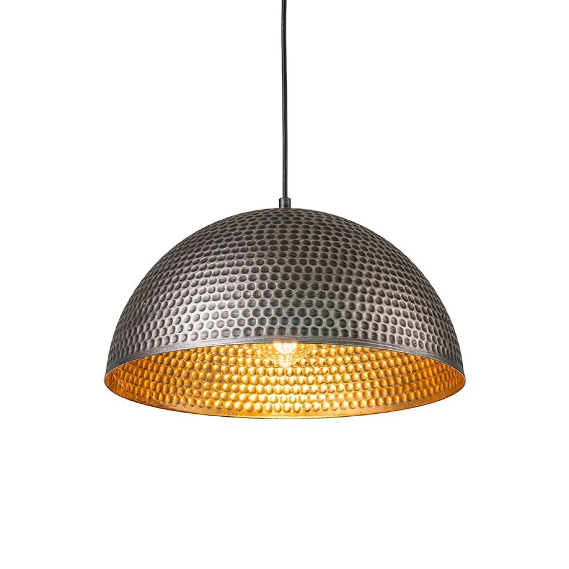 (OpenBox) Vintage Luxe Oversized Hammered Dome Pendant