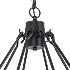 Oversized Vintage Black Candle Style Wagon Wheel Chandelier