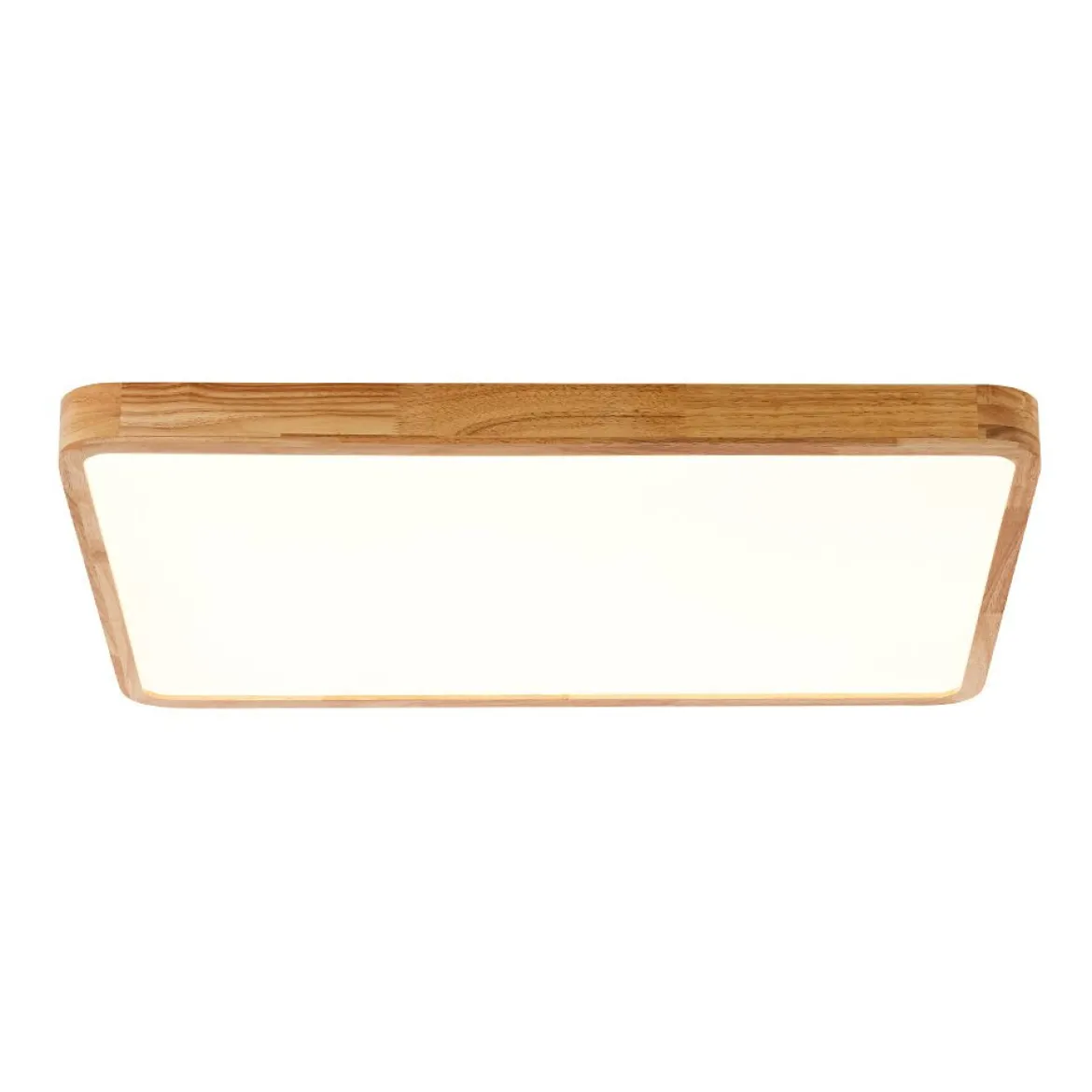 Rectangle Wooden Dimmable LED Flush Mount Ceiling Light