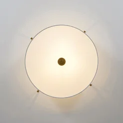 Retro Wide Drum Round Linen Cage Semi Flush Mount