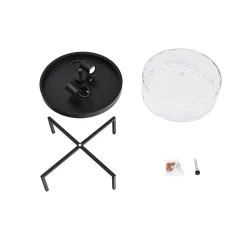 Round Hammered Glass Ceiling Light