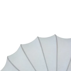 Round White Silk Scalloped Cage Ceiling Light