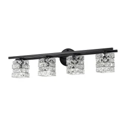 Rubik Cube Style Faceted Crystal Shade Vanity Wall Sconce