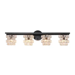 Rubik Cube Style Faceted Crystal Shade Vanity Wall Sconce