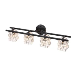 Rubik Cube Style Faceted Crystal Shade Vanity Wall Sconce