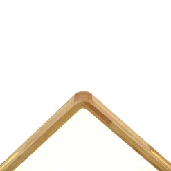 Rustic Dimmable LED Wood Square Flush Mount Light